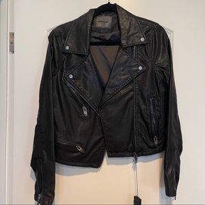 NWT Blank NYC Faux Leather Motorcycle Jacket (Black)